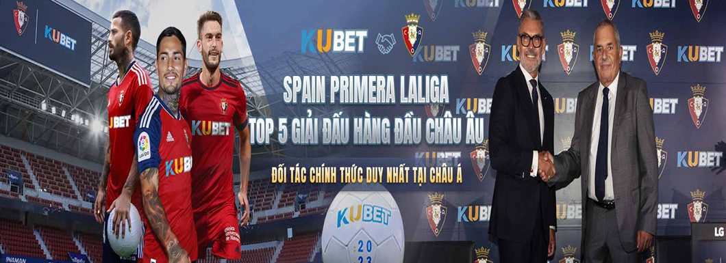 Kubet hợp tác với osasuna tại Laliga main